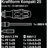 Wera Kraftform Kompakt 25, 7 pezzi, chiave combinata   Nero/Verde