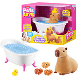 ZURU Pets Alive - Mommy Capybara and Baby Surprise, Gioco figura Pets Alive Mommy Cappy & Baby Surprise, Capibara giocattolo, 3 anno/i, Interattivo, Sonoro