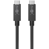 goobay 49252 cavo USB 0,5 m USB 3.2 Gen 2 (3.1 Gen 2) USB C Nero Nero, 0,5 m, USB C, USB C, USB 3.2 Gen 2 (3.1 Gen 2), Nero