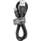 goobay 63523 cavo Lightning 1 m Nero Nero, 1 m, Lightning, USB A, Maschio, Maschio, Nero