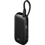 goobay Powerbank 5.000 mAh, cavo USB-C integrato 13 cm, 20 watt Nero