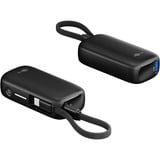 goobay Powerbank 5.000 mAh, cavo USB-C integrato 13 cm, 20 watt Nero