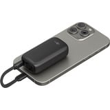 goobay Powerbank 5.000 mAh, cavo USB-C integrato 13 cm, 20 watt Nero