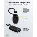 goobay Powerbank 5.000 mAh, cavo USB-C integrato 13 cm, 20 watt Nero