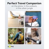 goobay Powerbank 5.000 mAh, cavo USB-C integrato 13 cm, 20 watt Nero