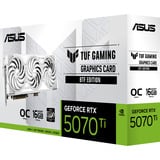 ASUS TUF Gaming TUF-RTX5070TI-O16G-BTF-WHITE NVIDIA GeForce RTX 5070 Ti 16 GB GDDR7, Scheda grafica GeForce RTX 5070 Ti, 16 GB, GDDR7, 256 bit, 7680 x 4320 Pixel, PCI Express 5.0