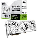 ASUS TUF-RTX5070TI-O16G-BTF-WHITE NVIDIA GeForce RTX 5070 Ti 16 GB GDDR7, Scheda grafica GeForce RTX 5070 Ti, 16 GB, GDDR7, 256 bit, 7680 x 4320 Pixel, PCI Express 5.0
