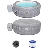 Bestway 60019 centro benessere e vasca idromassaggio Grigio, Bianco 916 L Rotondo, Piscina grigio chiaro, Grigio, Bianco, 916 L, Rotondo, 6 persona(e), 40 °C, 2 °C/h