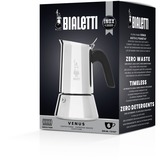 Bialetti Venus Induzione 6 Tazze argento, 0,3 L, Nero, Acciaio inossidabile, 6 tazze, Acciaio inossidabile, Venus Induction, CE