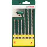 Bosch Martello perforatore PBH 2100 RE + set accessori 4 pezzi, Trapano a percussione verde/Nero