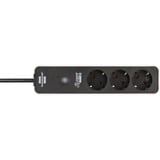 Brennenstuhl Multipresa Connect Ecolor WLAN 3 vie, Ciabatta bianco/Nero