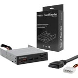 Chieftec CRD-908H lettore di schede USB 3.2 Gen 1 (3.1 Gen 1) Interno Nero Nero, MicroSD (TransFlash), SD, Nero, 3.5", 5000 Mbit/s, USB 3.2 Gen 1 (3.1 Gen 1), 102 mm