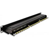 DeLOCK 66876 pezzo di pannello 1U, Patch Panel Nero, Cat6a, Nero, Metallo, 1U, 482,6 mm, 100 mm