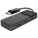 DeLOCK 87770 ripartitore video DisplayPort 3x HDMI, Splitter HDMI Nero, DisplayPort, 3x HDMI, 3840 x 2160 Pixel, Nero, Plastica, 1.4/2.2