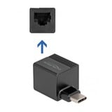 DeLOCK Adattatore mini USB 3.2 Gen 1, connettore USB-C > presa RJ-45 Nero