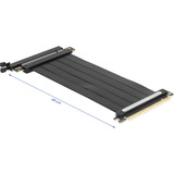 DeLOCK Scheda riser PCI Express 4.0 x16 connettore a slot x16 con cavo 30 cm, Scheda di montaggio Nero