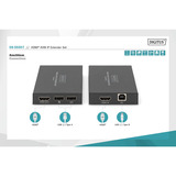 Digitus DS-55507, Estensione HDMI Nero