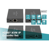 Digitus DS-55507, Estensione HDMI Nero