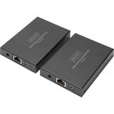 Digitus Set extender HDMI KVM IP, 150 metri, Estensione HDMI Nero