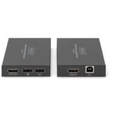 Digitus Set extender HDMI KVM IP, 150 metri, Estensione HDMI Nero