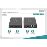 Digitus Set extender HDMI KVM IP, 150 metri, Estensione HDMI Nero