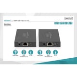 Digitus Set extender HDMI KVM IP, 150 metri, Estensione HDMI Nero