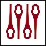 EINHELL 3411104 decespugliatore e tagliabordi 24 cm Batteria Nero, Rosso rosso/Nero, Tagliabordi, 24 cm, Lama, Impugnatura a D con avvolgimento filo, Plastica, 8500 Giri/min
