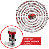 EINHELL Fresatrice per bordi professionale a batteria TP-ET 18 Li BL - Solo, 18 Volt, Router 