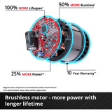 EINHELL Fresatrice per bordi professionale a batteria TP-ET 18 Li BL - Solo, 18 Volt, Router 