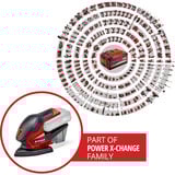 EINHELL Levigatrice multifunzione a batteria Power X-Change TE-OS 18/150 Li-Solo, 18Volt, Multi Sander rosso/Nero