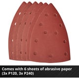 EINHELL Levigatrice multifunzione a batteria Power X-Change TE-OS 18/150 Li-Solo, 18Volt, Multi Sander rosso/Nero