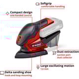 EINHELL Levigatrice multifunzione a batteria Power X-Change TE-OS 18/150 Li-Solo, 18Volt, Multi Sander rosso/Nero