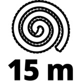 EINHELL Tubo per pulizia tubi, 15 metri, Dispositivo di pulizia del tubo Nero