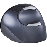 Evoluent Evoluent D Small Wireless mouse Ufficio Mano destra RF Wireless Laser 3200 DPI Nero/Argento, Mano destra, Design verticale, Laser, RF Wireless, 3200 DPI, Nero