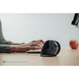 Evoluent Evoluent D Small Wireless mouse Ufficio Mano destra RF Wireless Laser 3200 DPI Nero/Argento, Mano destra, Design verticale, Laser, RF Wireless, 3200 DPI, Nero