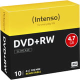 Intenso DVD+RW 4.7GB, 4x 4,7 GB 10 pezzo(i), Supporti vergini DVD 4x, 4,7 GB, DVD+RW, 120 mm, 10 pezzo(i), Custodia per CD