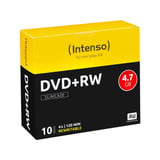 Intenso DVD+RW 4.7GB, 4x 4,7 GB 10 pezzo(i), Supporti vergini DVD 4x, 4,7 GB, DVD+RW, 120 mm, 10 pezzo(i), Custodia per CD