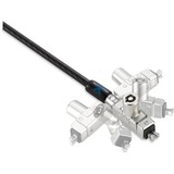 Kensington Lucchetto sottile per laptop con chiave a doppia estremità N17 2.0 per slot Wedge, Castello argento, Kensington, Chiave, Acciaio, Nero, Argento