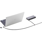 Kensington Lucchetto sottile per laptop con chiave a doppia estremità N17 2.0 per slot Wedge, Castello argento, Kensington, Chiave, Acciaio, Nero, Argento