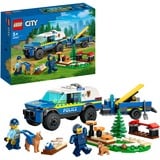 LEGO City 60369 Addestramento Cinofilo Mobile con SUV Macchina Polizia Giocattolo e Rimorchio, 2 Animali, Giochi per Bambini, Giochi di costruzione 2 Animali, Giochi per Bambini, Set da costruzione, 5 anno/i, Plastica, 197 pz, 434 g