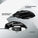 Logitech G502 X, Mouse da gioco Nero