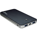 MediaRange MR753 batteria portatile Polimeri di litio (LiPo) 10000 mAh Nero, Powerbank Nero/Argento, 10000 mAh, Polimeri di litio (LiPo), 3,7 V, 18 W, Nero