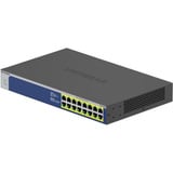 Netgear GS516PP Non gestito Gigabit Ethernet (10/100/1000) Supporto Power over Ethernet (PoE) Blu, Grigio, Interruttore Non gestito, Gigabit Ethernet (10/100/1000), Full duplex, Supporto Power over Ethernet (PoE), Montaggio rack