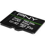 PNY Pro Elite Prime microSD 256 GB, Scheda di memoria Nero/Verde