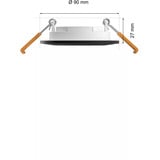 Philips Hue Hue White & Color Ambiance Slim lampada da incasso 90 mm, Luce LED Nero