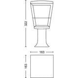 Philips Piantana per esterni Econic, Luce LED Nero, Philips Hue White and Color ambiance Piantana per esterni Econic, Illuminazione su base/asta intelligente, Nero, LED, Vetro, Metallo, Lampadina/e non sostituibile/i, Bianco