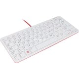 Raspberry Pi Foundation RB-Tasta01W, Tastiera bianco/Rosso