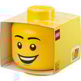 Room Copenhagen Testa contenitore LEGO "Happy Boy", grande, Scatola di immagazzinaggio giallo