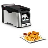 Tefal Clear Duo FR600D Singolo 0,65 L Indipendente 2000 W Friggitrice Nero, Acciaio inox accaio/Nero, Friggitrice, 0,65 L, 1,2 kg, 3,5 L, Carbonio, 30 min