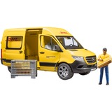 bruder MB Sprinter DHL con autista, Veicolo modello giallo